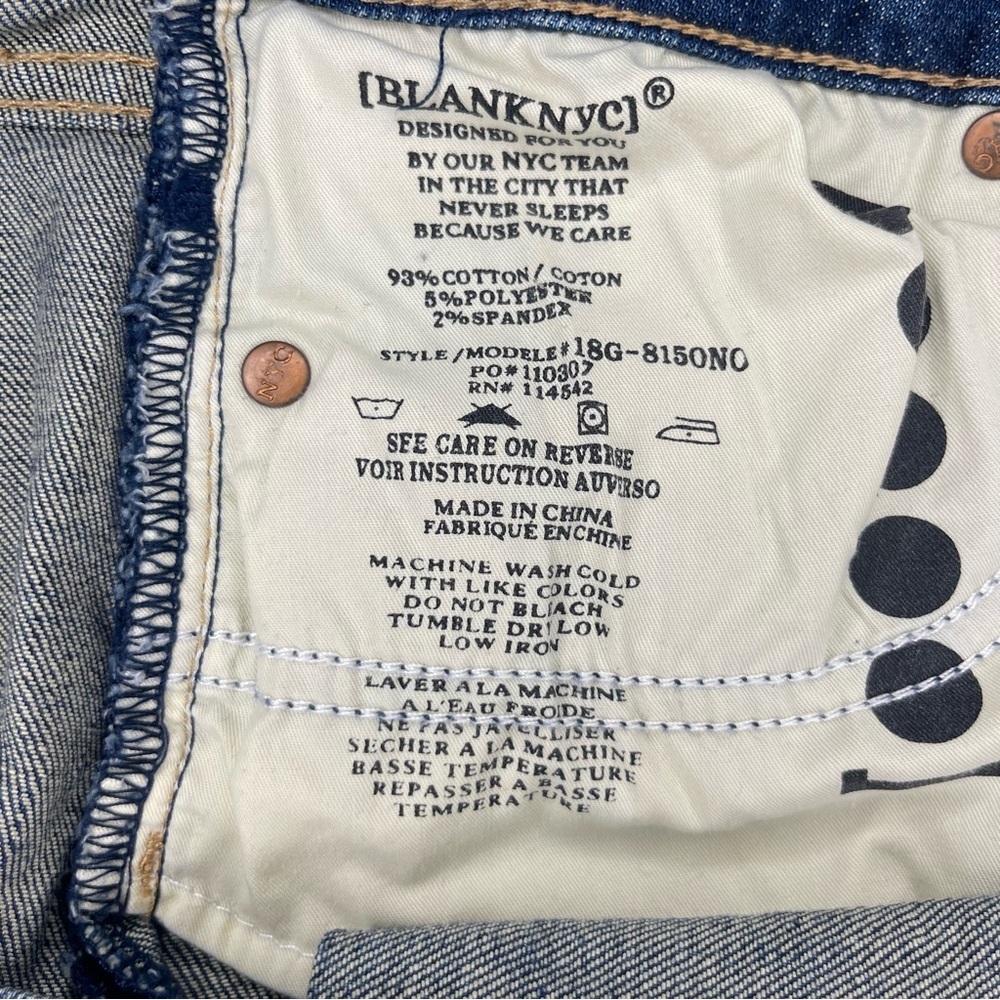 Blank NYC Distressed Denim Shorts Women’s SIZE 27 - Picture 7 of 7
